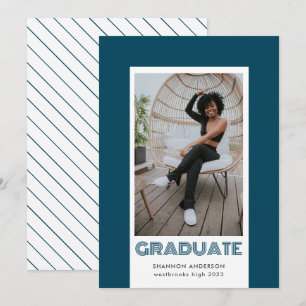 Modern Photo Ram Teal Blue Studenten Meddelande