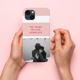Modern Photo Röda och Rosa Lycklig Valentines Gi