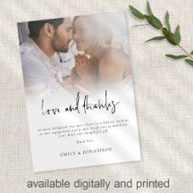 Modern Photo Script Förlovning Kärlek och tack