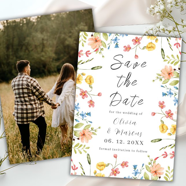 Modern Photo Simple Wildwers White Spara Datumet (Skapare uppladdad)