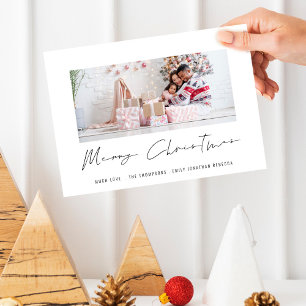 Modern Photo Snyggt Script God jul Card