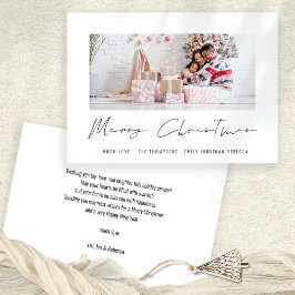 Modern Photo Snyggt Script God jul Card Julkort