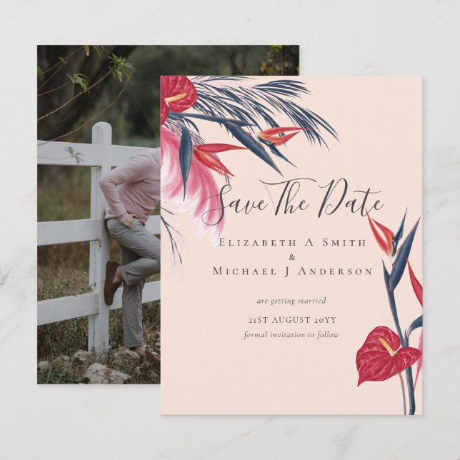 Modern PHOTO Spara Data Pampas Grass Tropical (Fram/baksida)