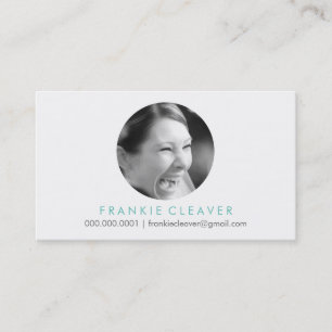 MODERN PHOTO SPOT headshot simple fold Circle Visitkort