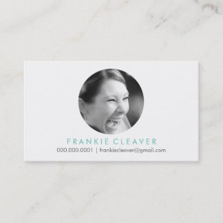MODERN PHOTO SPOT headshot simple fold Circle Visitkort