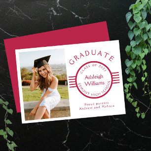 Modern Photo Student Magenta Rand Studenten Meddelande