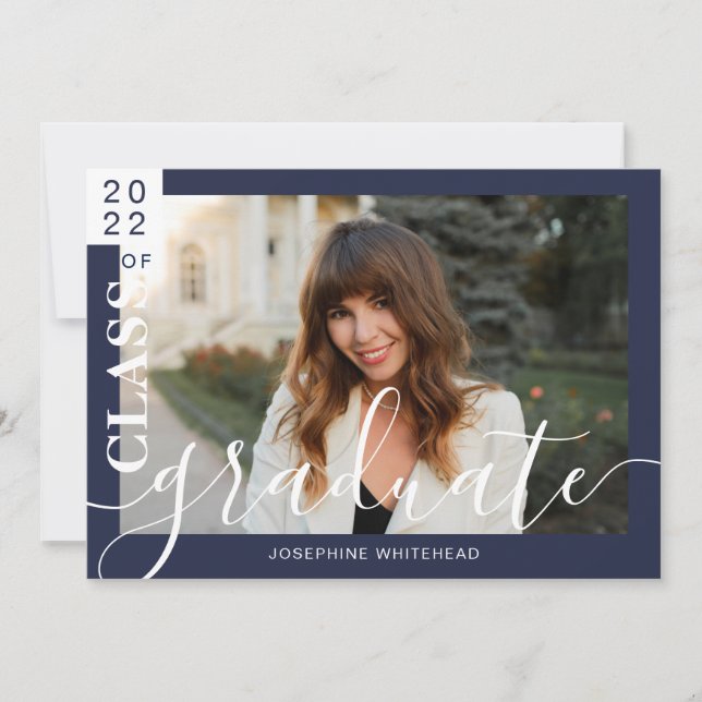 Modern Photo Student-meddelande 2022, marinblå Meddelande (Framsida)