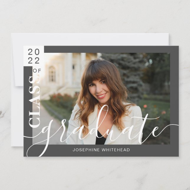 Modern Photo Student-meddelande 2022 Mörk Grått Meddelande (Framsida)