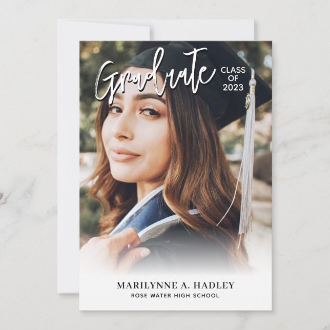 Modern Photo Student-meddelande Inbjudningar (Framsida)