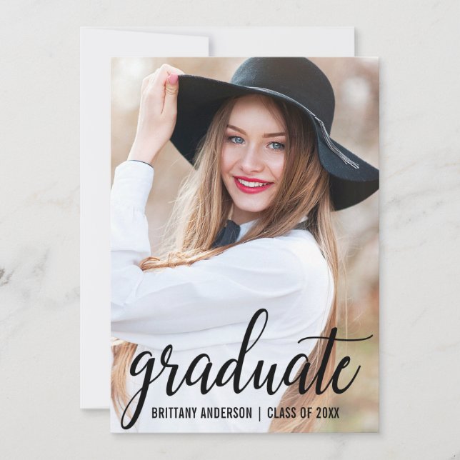 Modern Photo Studenten annons Card B Meddelande (Framsida)