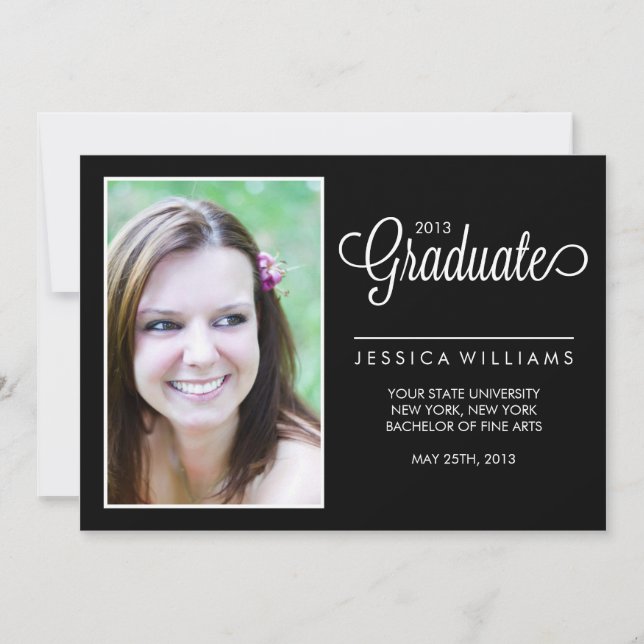 Modern Photo Studenten {Black and White} Meddelande (Framsida)