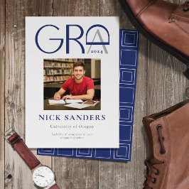 Modern Photo Studenten College Blue Grått Meddelande