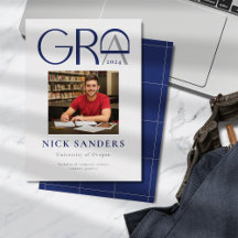 Modern Photo Studenten College Grått Blue