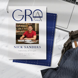 Modern Photo Studenten College Grått Blue Meddelande