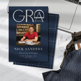 Modern Photo Studenten College - marinblå marsch Meddelande