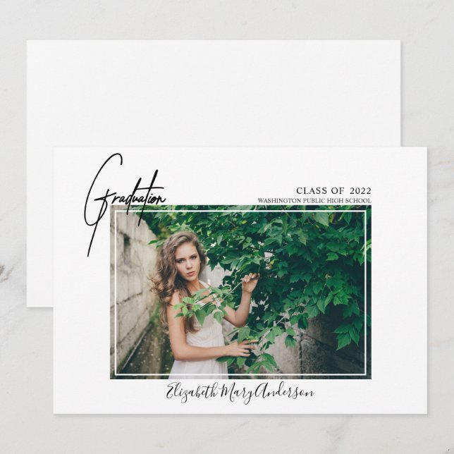 Modern Photo Studenten-meddelande 2022 Meddelande (Fram/baksida)