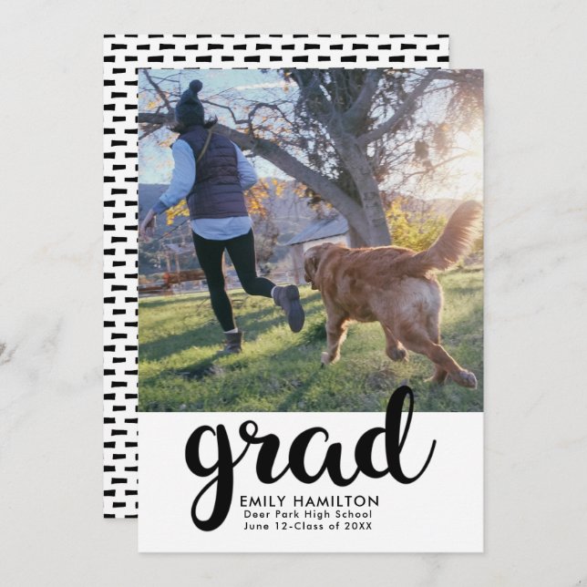 Modern Photo Studenten-meddelande Meddelande (Fram/baksida)