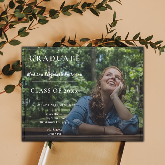 Modern Photo Studenten Open House Inbjudningar (Skapare uppladdad)