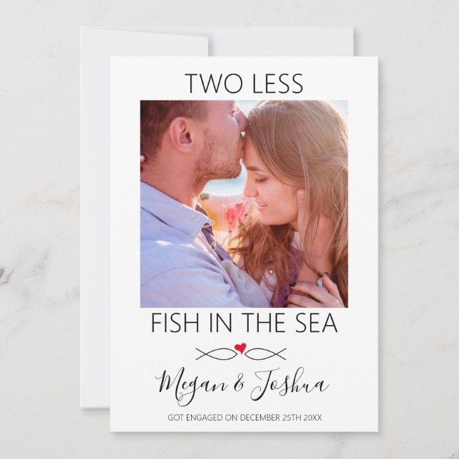 Modern Photo | Två mindre fiskar i havets Förlovni Meddelande (Framsida)