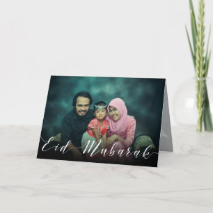 Modern Photo Typography Eid Mubarak Greeting Card Kort