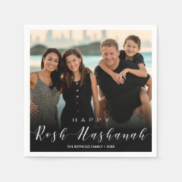 Modern Photo Typography Rosh Hashanah Nyår Pappersservett