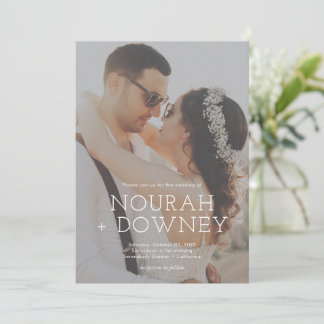Modern Photo Wedding Invitation | Simple & Elegant