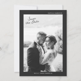 Modern Photo Wedding Save the Date Inbjudningar