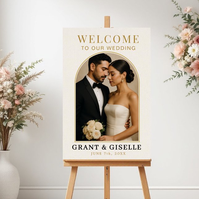 Modern Photo Wedding Welcome Sign  Poster (Skapare uppladdad)