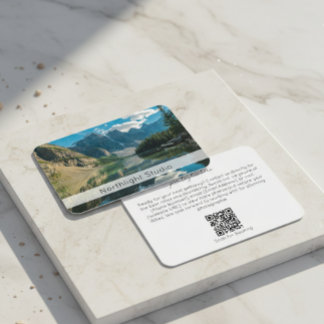 Modern Photography QR Code Camera Photographer Visitkort