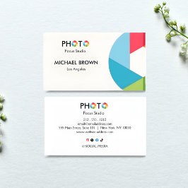 Modern Photography Studio Business Card Minimal  Visitkort