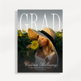 Modern PhotoPop Effect Graduation Party Invitation Inbjudningar