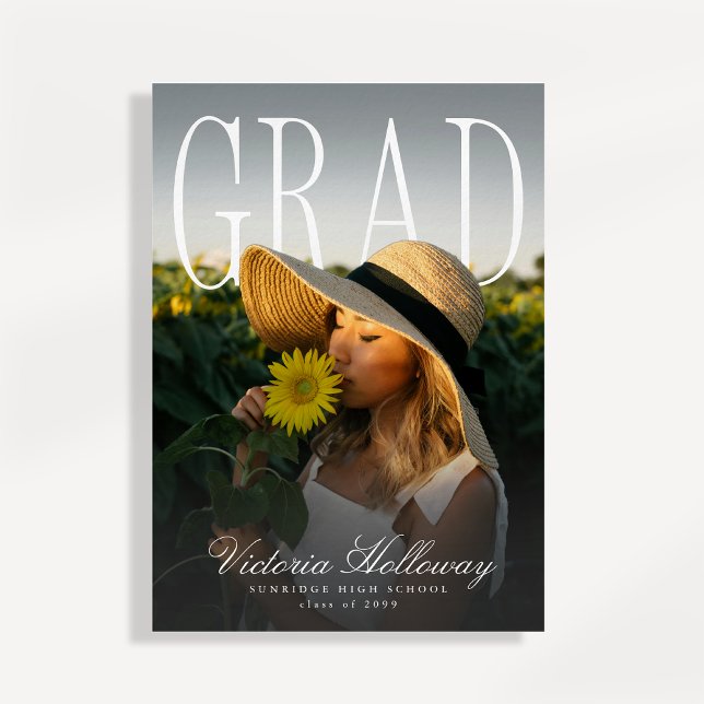 Modern PhotoPop Effect Graduation Party Invitation Inbjudningar (Skapare uppladdad)