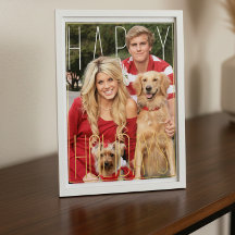 Modern PhotoPop Glänsande Högtidskort