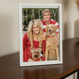 Modern PhotoPop Glänsande Högtidskort