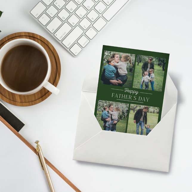 Modern Photos collage Fars dag Helgdag Card Tack Kort (Skapare uppladdad)