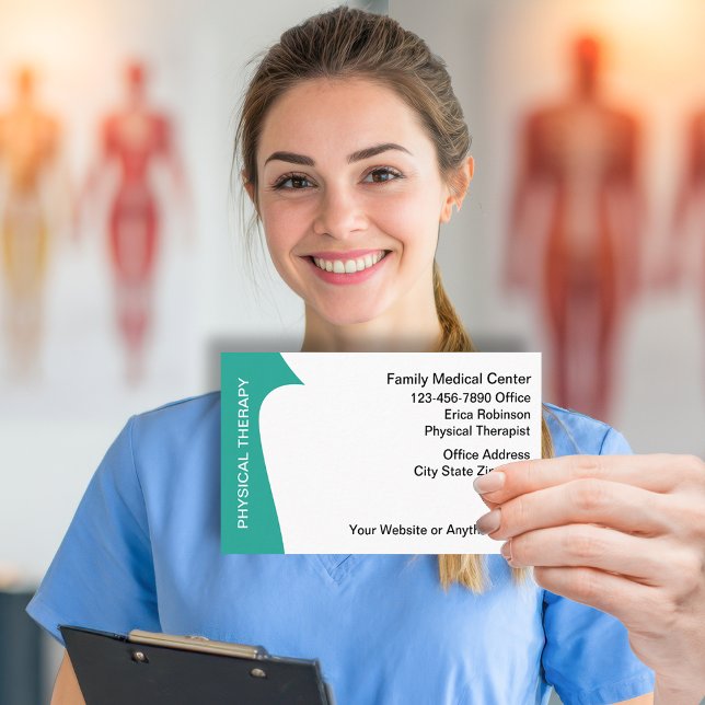 Modern Physical Therapist Business Cards Design  Visitkort (Skapare uppladdad)