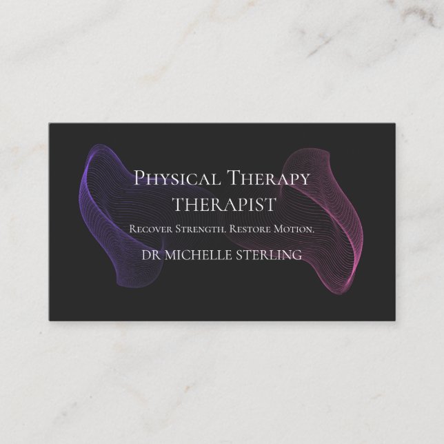 Modern Physical Therapy Appointment Reminder Card Visitkort (Framsida)