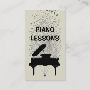 Modern Piano Lessons Butterflies som flyger ovan Visitkort