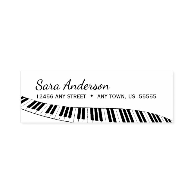 Modern Piano Tangentbord Självfärgande Stämpel (Design)