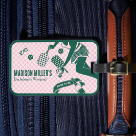 Modern Pickleball & Prosecco Bachelorette Weekend Bagagebricka