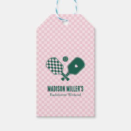 Modern Pickleball & Prosecco Systerfesthelg Presentetikett