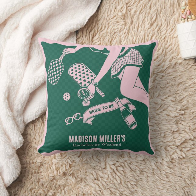 Modern Pickleball & Prosecco Systerweekend Kudde (Filt)