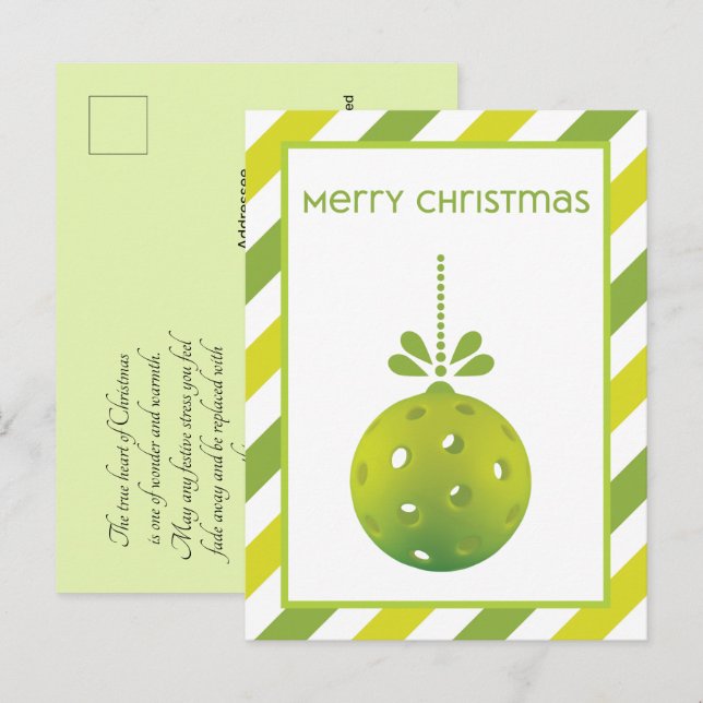 Modern Pickleball, vykort för anpassningsbar (Fram/baksida)