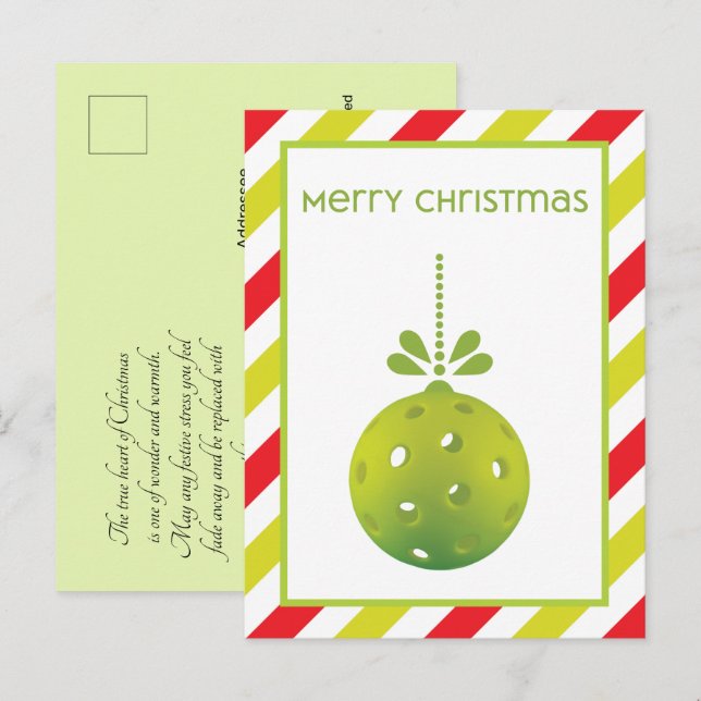 Modern Pickleball, vykort för anpassningsbar (Fram/baksida)