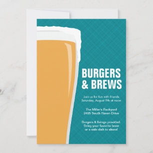 Modern Pilsner Beer Play Party Inbjudningar