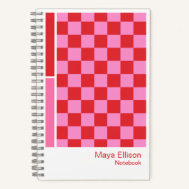 Modern Pink and Red Checkerboard Vertical Palette