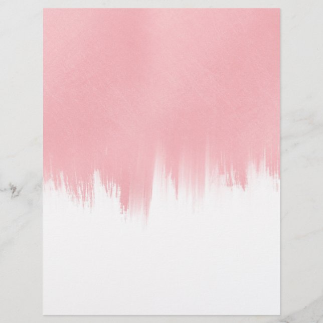 Modern Pink Brush strokes white Design Brevhuvud (Framsida)