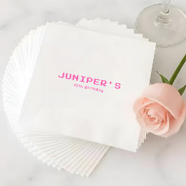 Modern Pink Gamer Girl Birthday Party Pappersservett