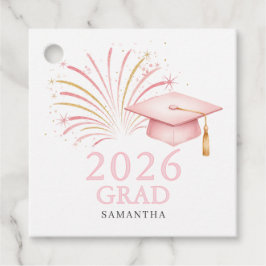 Modern Pink Gold 2026 Grad  Gåvor Etiketter