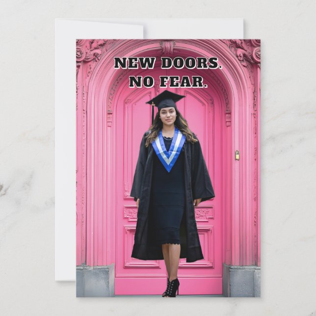 Modern Pink Graduation Invitation Inbjudningar (Framsida)